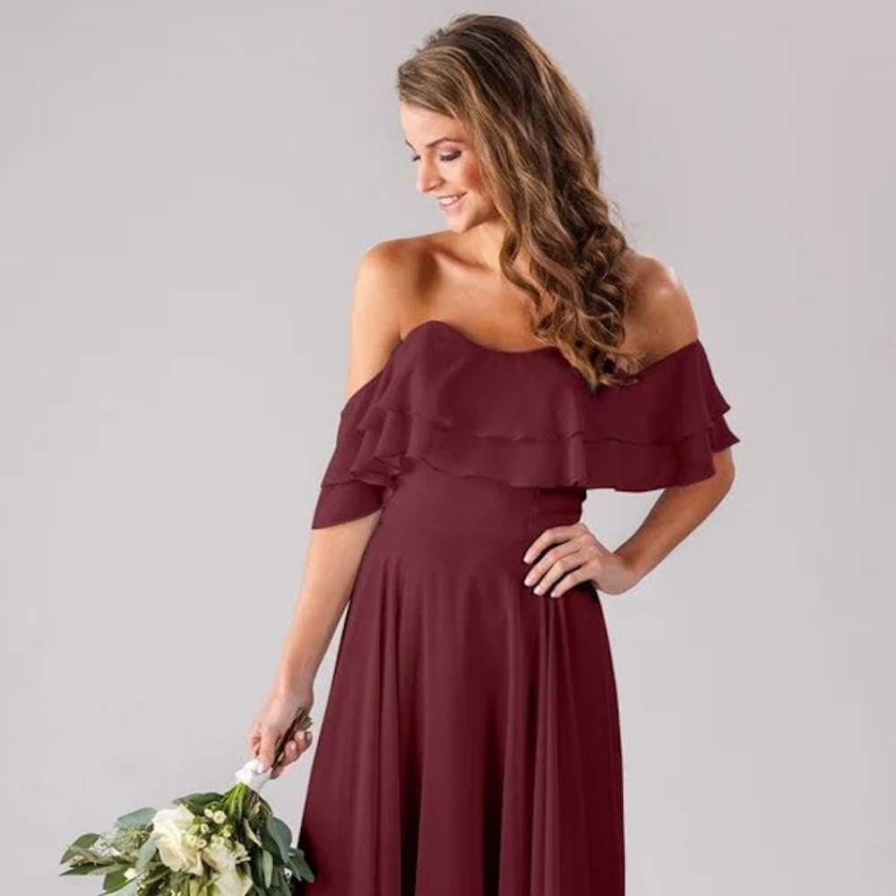 Kennedy Blue Allison Bridesmaid Dress - Maroon